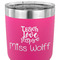 Teacher Quote 30 oz Stainless Steel Ringneck Tumbler - Pink - CLOSE UP