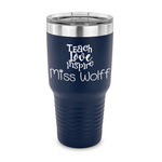 Teacher Gift 30 oz Stainless Steel Tumbler - Navy - Single-Sided (Personalized)