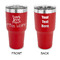 Teacher Gift 30 oz Stainless Steel Tumbler - Red - Double-Sided (Personalized)