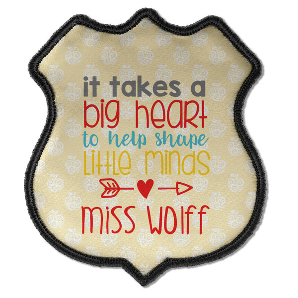 Custom Teacher Gift Iron On Shield Patch C (Personalized)