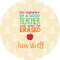 Teacher Quote 5" Multipurpose Round Label - Single Sticker