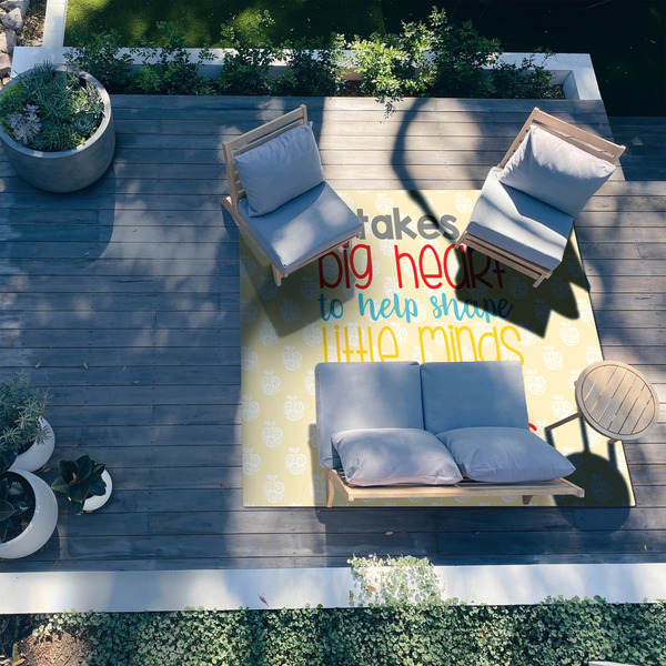 Teacher Quote 8'x10' Patio Rug - In context