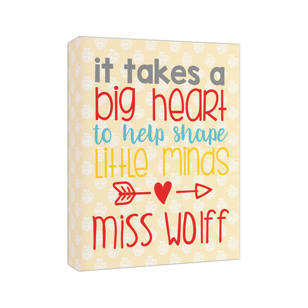 Teacher Quote 8x10 - Canvas Print - Angled View