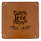 Teacher Quote 9" x 9" Leatherette Snap Up Tray - APPROVAL (FLAT)