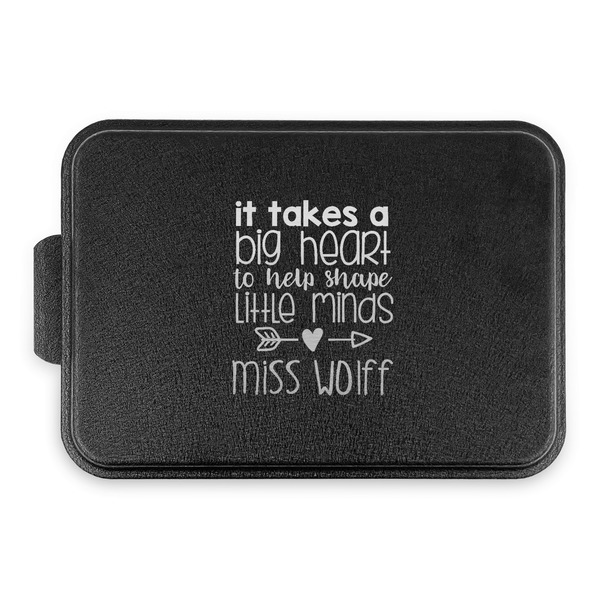 Teacher Quote Aluminum Baking Pan - Black Lid - FRONT