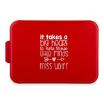 Teacher Gift Aluminum Baking Pan with Red Lid (Personalized)