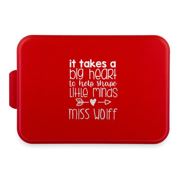 Custom Teacher Gift Aluminum Baking Pan with Red Lid (Personalized)