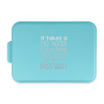 Teacher Gift Aluminum Baking Pan with Teal Lid (Personalized)