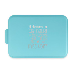Teacher Quote Aluminum Baking Pan with Teal Lid (Personalized)