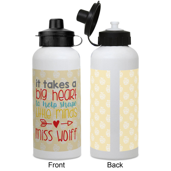 Teacher Quote Aluminum Water Bottle - White APPROVAL