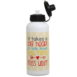 Teacher Gift Water Bottles - Aluminum - 20 oz - White (Personalized)