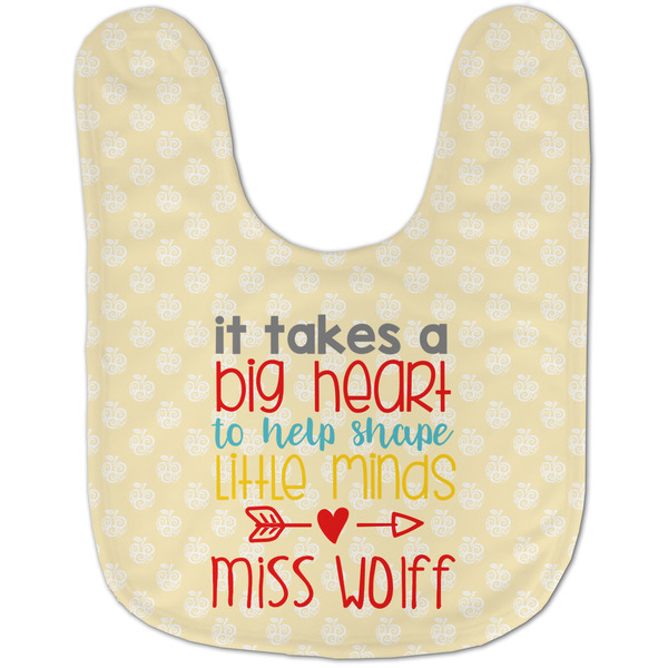 Teacher Quote Baby Bib - AFT flat