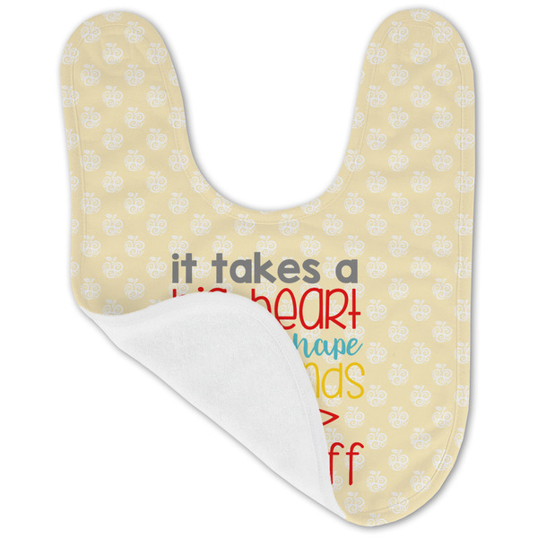 Teacher Quote Baby Bib - AFT folded