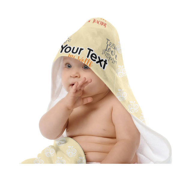 Teacher Quote Baby Hooded Towel on Child