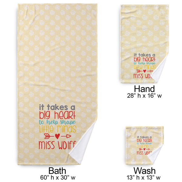 Teacher Quote Bath Towel Sets - 3-piece - Approval