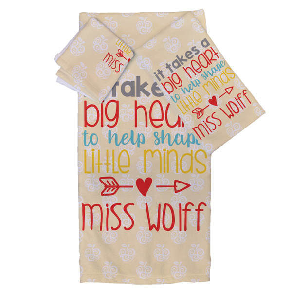 Custom Teacher Gift Bath Towel Set - 3 Pcs (Personalized)