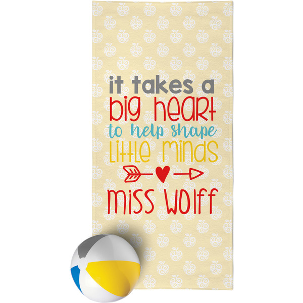 Custom Teacher Gift Beach Towel (Personalized)