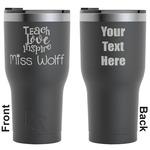 Teacher Gift RTIC Tumbler - Black - Laser Engraved - Double-Sided (Personalized)