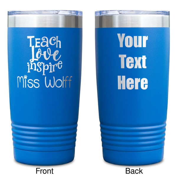 Teacher Quote Blue Polar Camel Tumbler - 20oz - Double Sided - Approval