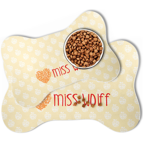 Teacher Quote Bone Shaped Dog Mats - MAIN