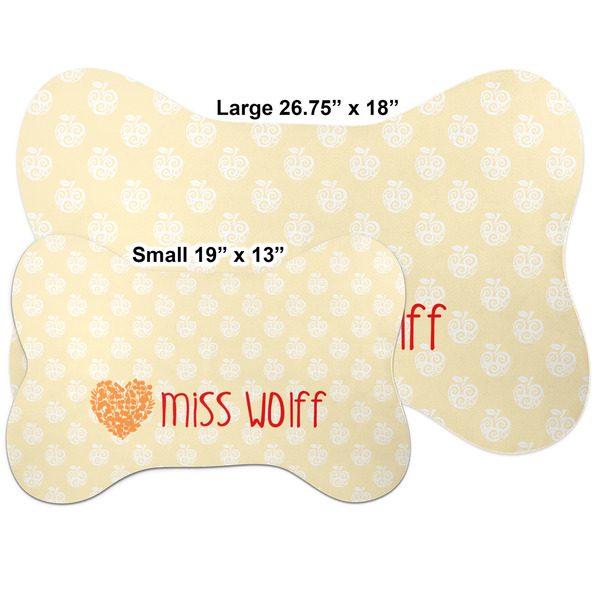 Teacher Quote Bone Shaped Mat Comparison