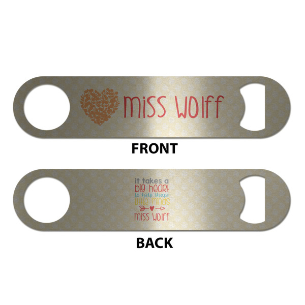 Teacher Quote Bottle Opener - Front & Back