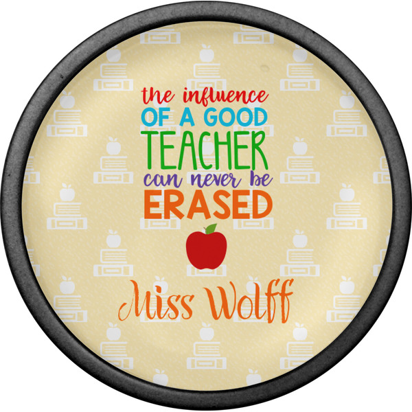Teacher Quote Cabinet Knob - Black - Front