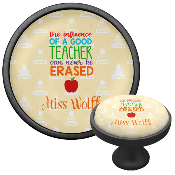 Teacher Quote Cabinet Knob - Black - Multi Angle