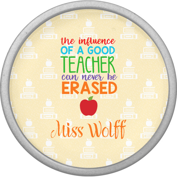 Teacher Quote Cabinet Knob - Nickel - Front