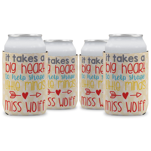 Custom Teacher Gift Can Coolers - 12 oz - Set of 4 (Personalized)