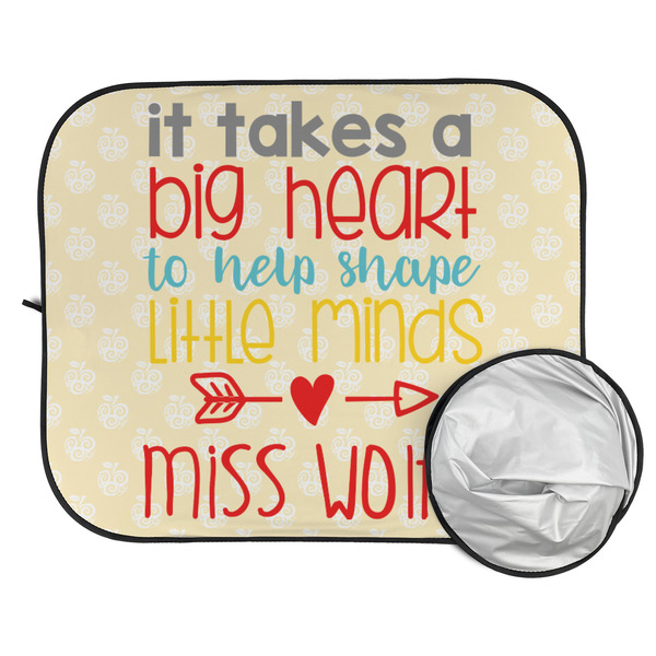 Teacher Quote Car Sun Shades - FOLDED & UNFOLDED