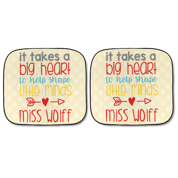Teacher Quote Car Sun Shades - FRONT