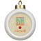Teacher Gift Ceramic Ball Ornament (Personalized)