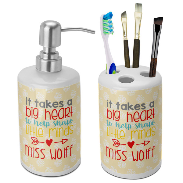 Custom Teacher Gift Ceramic Bathroom Accessories Set (Personalized)