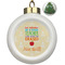Teacher Gift Ceramic Ball Ornament - Christmas Tree (Personalized)