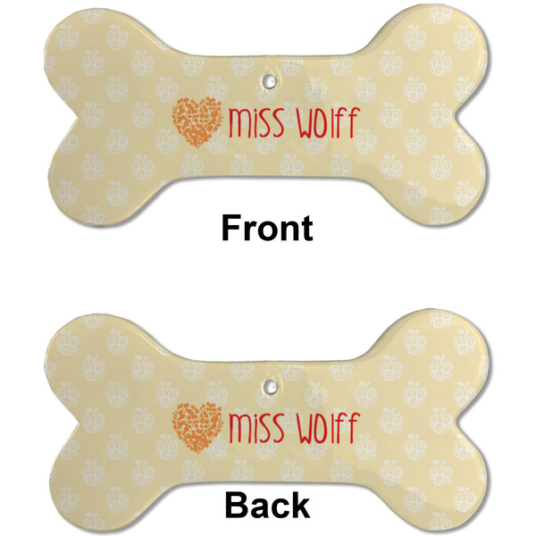 Teacher Quote Ceramic Flat Ornament - Bone Front & Back (APPROVAL)