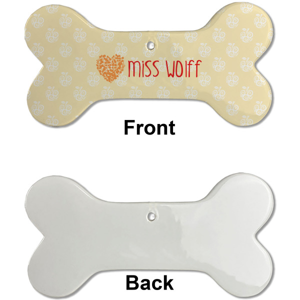 Teacher Quote Ceramic Flat Ornament - Bone Front & Back Single Print (APPROVAL)