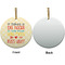 Teacher Quote Ceramic Flat Ornament - Circle Front & Back (APPROVAL)
