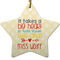 Teacher Gift Star Ceramic Ornament (Personalized)