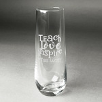 Teacher Gift Champagne Flute - Stemless - Laser Engraved (Personalized)