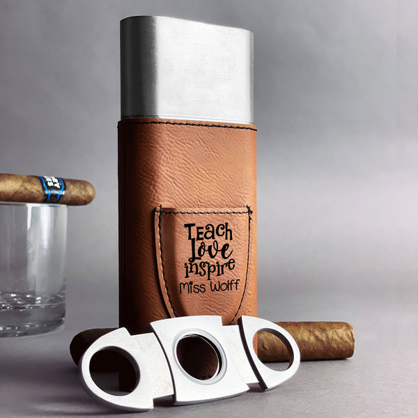 Teacher Quote Cigar Case with Cutter - IN CONTEXT