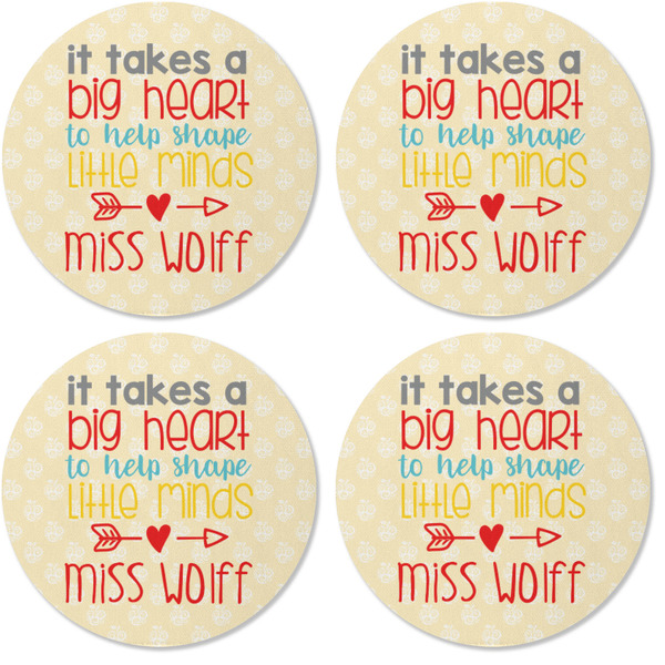 Teacher Quote Coaster Round Rubber Back - Apvl