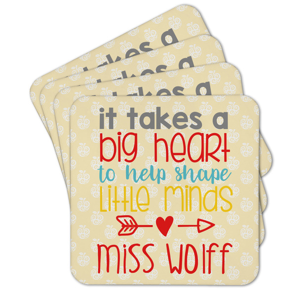 Custom Teacher Gift Cork Coasters - Set of 4 (Personalized)