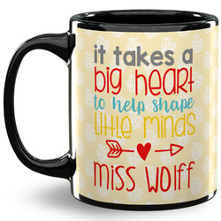 Teacher Gift 11 oz Coffee Mug - Black (Personalized)