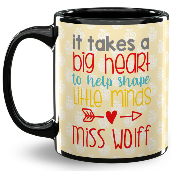 Custom Teacher Gift 11 oz Coffee Mug - Black (Personalized)