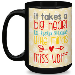 Teacher Gift 15 oz Coffee Mug - Black (Personalized)