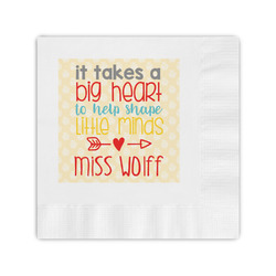 Teacher Gift Coined Cocktail Napkins (Personalized)