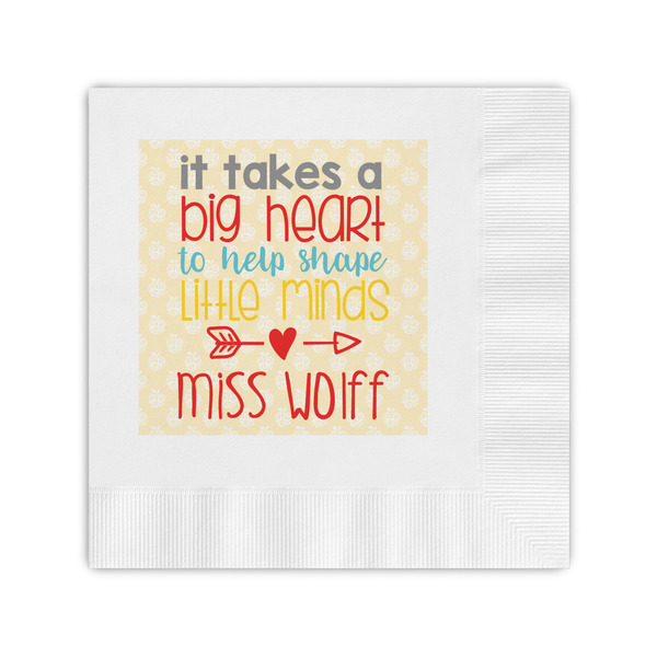Custom Teacher Gift Coined Cocktail Napkins (Personalized)