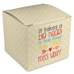 Teacher Gift Cube Favor Box (Personalized)
