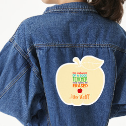 Teacher Gift Twill Iron On Patches - Custom Shape - 2XL - Set of 4 (Personalized)